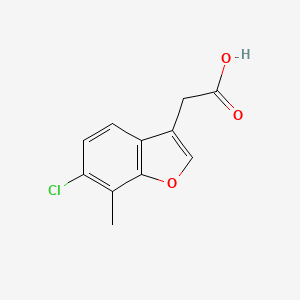 2-(6-Chloro-7-methyl-1-benzofuran-3-yl)acetic acid