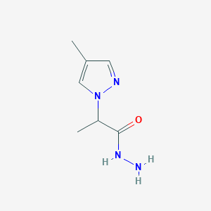 molecular formula C7H12N4O B2919330 2-(4-Methyl-pyrazol-1-yl)-propionic acid hydrazide CAS No. 934175-44-7