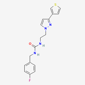 1-(4-fluorobenzyl)-3-(2-(3-(thiophen-3-yl)-1H-pyrazol-1-yl)ethyl)urea