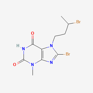 molecular formula C10H12Br2N4O2 B2919334 8-bromo-7-(3-bromobutyl)-3-methyl-1H-purine-2,6(3H,7H)-dione CAS No. 898409-65-9