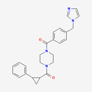 (4-(4-((1H-imidazol-1-yl)methyl)benzoyl)piperazin-1-yl)(2-phenylcyclopropyl)methanone