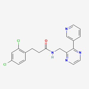 molecular formula C19H16Cl2N4O B2919341 3-(2,4-dichlorophenyl)-N-{[3-(pyridin-3-yl)pyrazin-2-yl]methyl}propanamide CAS No. 2034230-90-3