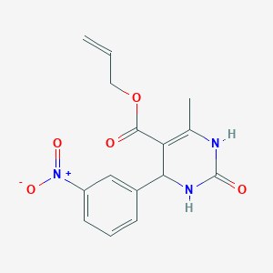 molecular formula C15H15N3O5 B2919342 6-甲基-4-(3-硝基苯基)-2-氧代-1,2,3,4-四氢嘧啶-5-羧酸烯丙酯 CAS No. 295807-23-7