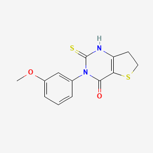molecular formula C13H12N2O2S2 B2919344 2-mercapto-3-(3-methoxyphenyl)-6,7-dihydrothieno[3,2-d]pyrimidin-4(3H)-one CAS No. 1105190-23-5