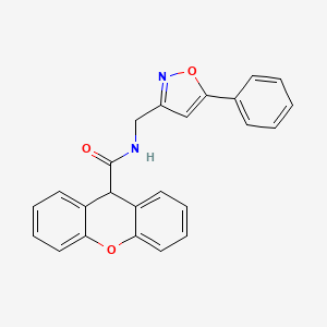 molecular formula C24H18N2O3 B2919362 N-((5-苯基异恶唑-3-基)甲基)-9H-呫吨-9-甲酰胺 CAS No. 946340-33-6