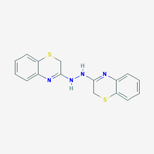 molecular formula C16H14N4S2 B291937 3-[2-(2H-1,4-benzothiazin-3-yl)hydrazino]-2H-1,4-benzothiazine 