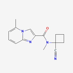 molecular formula C15H16N4O B2919373 N-(1-cyanocyclobutyl)-N,5-dimethylimidazo[1,2-a]pyridine-2-carboxamide CAS No. 1797073-51-8