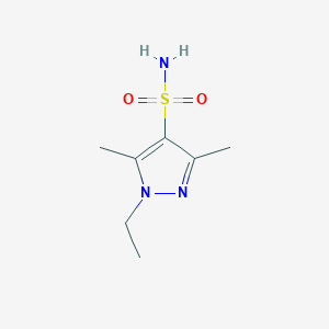 molecular formula C7H13N3O2S B2919384 1-Ethyl-3,5-dimethyl-1H-pyrazole-4-sulfonamide CAS No. 1249944-44-2