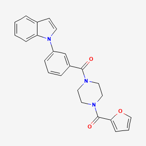 (4-(3-(1H-indol-1-yl)benzoyl)piperazin-1-yl)(furan-2-yl)methanone