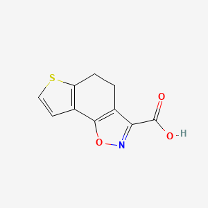 molecular formula C10H7NO3S B2919404 4,5-Dihydrothieno[2,3-g][1,2]benzisoxazole-3-carboxylic acid CAS No. 1282883-28-6