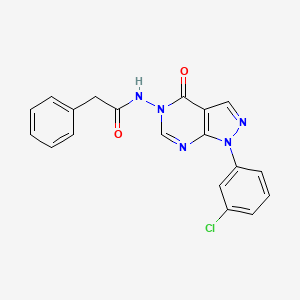 molecular formula C19H14ClN5O2 B2919408 N-(1-(3-chlorophenyl)-4-oxo-1H-pyrazolo[3,4-d]pyrimidin-5(4H)-yl)-2-phenylacetamide CAS No. 919842-87-8