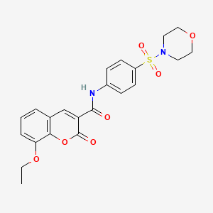 molecular formula C22H22N2O7S B2919425 8-ethoxy-N-(4-(morpholinosulfonyl)phenyl)-2-oxo-2H-chromene-3-carboxamide CAS No. 923156-96-1
