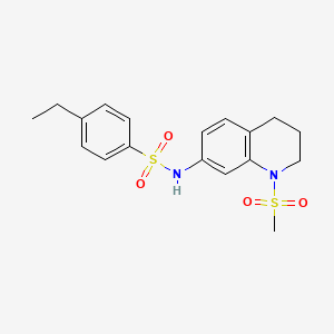4-ethyl-N-(1-methylsulfonyl-3,4-dihydro-2H-quinolin-7-yl)benzenesulfonamide