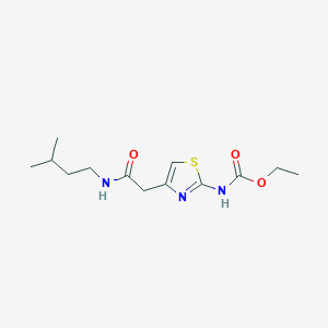 molecular formula C13H21N3O3S B2919440 Ethyl (4-(2-(isopentylamino)-2-oxoethyl)thiazol-2-yl)carbamate CAS No. 946284-57-7