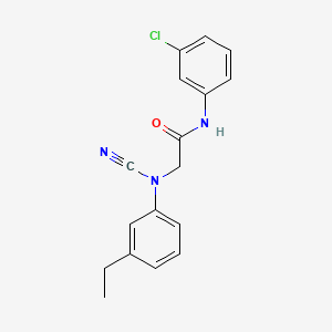 N-(3-chlorophenyl)-2-[cyano(3-ethylphenyl)amino]acetamide