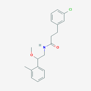 molecular formula C19H22ClNO2 B2919442 3-(3-chlorophenyl)-N-(2-methoxy-2-(o-tolyl)ethyl)propanamide CAS No. 1705922-17-3