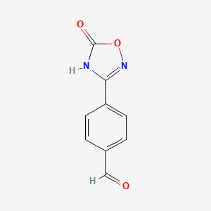 molecular formula C9H6N2O3 B2919446 4-(5-Oxo-4H-1,2,4-oxadiazol-3-yl)benzaldehyde CAS No. 1444001-64-2