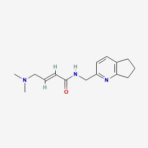 molecular formula C15H21N3O B2919451 (E)-N-(6,7-Dihydro-5H-cyclopenta[b]pyridin-2-ylmethyl)-4-(dimethylamino)but-2-enamide CAS No. 2411324-11-1
