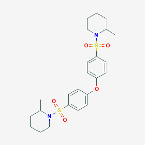 molecular formula C24H32N2O5S2 B2919457 2-甲基-1-[4-[4-(2-甲基哌啶-1-基)磺酰基苯氧基]苯基]磺酰基哌啶 CAS No. 865611-83-2