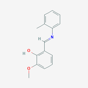 molecular formula C15H15NO2 B2919460 2-甲氧基-6-{(E)-[(2-甲苯基)亚氨基]甲基}苯酚 CAS No. 1280575-72-5