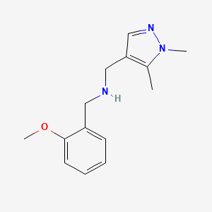 molecular formula C14H19N3O B2919467 1-(1,5-dimethyl-1H-pyrazol-4-yl)-N-(2-methoxybenzyl)methanamine CAS No. 1006473-46-6