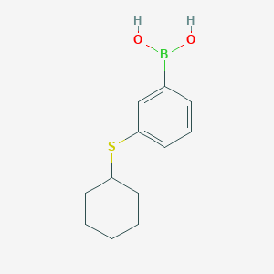 molecular formula C12H17BO2S B2919472 3-(环己硫基)苯基硼酸 CAS No. 2096339-78-3