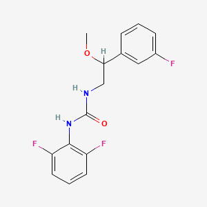 molecular formula C16H15F3N2O2 B2919474 1-(2,6-Difluorophenyl)-3-(2-(3-fluorophenyl)-2-methoxyethyl)urea CAS No. 1797892-18-2