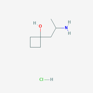 molecular formula C7H16ClNO B2919481 1-(2-氨基丙基)环丁醇盐酸盐 CAS No. 2193067-95-5