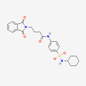 molecular formula C24H27N3O5S B2919486 N-[4-(环己基磺酰基)苯基]-4-(1,3-二氧代异吲哚-2-基)丁酰胺 CAS No. 692762-49-5