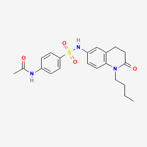molecular formula C21H25N3O4S B2919491 N-(4-(N-(1-butyl-2-oxo-1,2,3,4-tetrahydroquinolin-6-yl)sulfamoyl)phenyl)acetamide CAS No. 941906-41-8