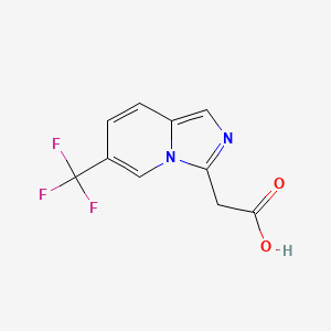 molecular formula C10H7F3N2O2 B2919492 2-(6-(Trifluoromethyl)imidazo[1,5-a]pyridin-3-yl)acetic acid CAS No. 1781616-14-5