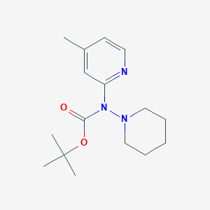 molecular formula C16H25N3O2 B2919499 Tert-butyl N-(4-methylpyridin-2-yl)-N-piperidin-1-ylcarbamate CAS No. 1260742-20-8