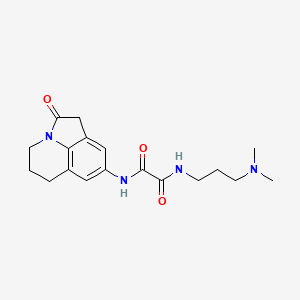 N1-(3-(dimethylamino)propyl)-N2-(2-oxo-2,4,5,6-tetrahydro-1H-pyrrolo[3,2,1-ij]quinolin-8-yl)oxalamide