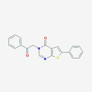 molecular formula C20H14N2O2S B291951 3-(2-oxo-2-phenylethyl)-6-phenylthieno[2,3-d]pyrimidin-4(3H)-one 
