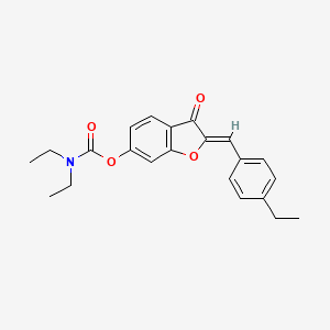 (Z)-2-(4-ethylbenzylidene)-3-oxo-2,3-dihydrobenzofuran-6-yl diethylcarbamate