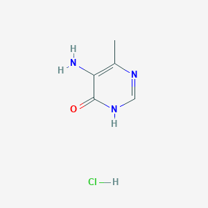molecular formula C5H8ClN3O B2919524 5-Amino-6-methyl-4-oxo-3,4-dihydropyrimidine hydrochloride CAS No. 2503205-47-6
