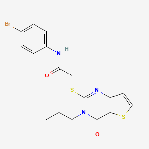 N-(4-bromophenyl)-2-({4-oxo-3-propyl-3H,4H-thieno[3,2-d]pyrimidin-2-yl}sulfanyl)acetamide