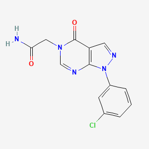 2-[1-(3-Chlorophenyl)-4-oxopyrazolo[3,4-d]pyrimidin-5-yl]acetamide