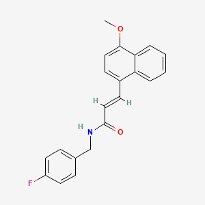 molecular formula C21H18FNO2 B2919536 N-(4-fluorobenzyl)-3-(4-methoxy-1-naphthyl)acrylamide CAS No. 882079-68-7