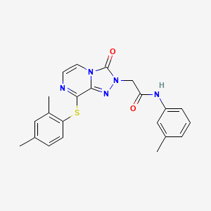 2-{8-[(2,4-dimethylphenyl)sulfanyl]-3-oxo-2H,3H-[1,2,4]triazolo[4,3-a]pyrazin-2-yl}-N-(3-methylphenyl)acetamide