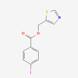 molecular formula C11H8INO2S B2919540 1,3-噻唑-5-基甲基 4-碘苯甲酸酯 CAS No. 338981-71-8