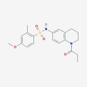 4-methoxy-2-methyl-N-(1-propanoyl-1,2,3,4-tetrahydroquinolin-6-yl)benzene-1-sulfonamide