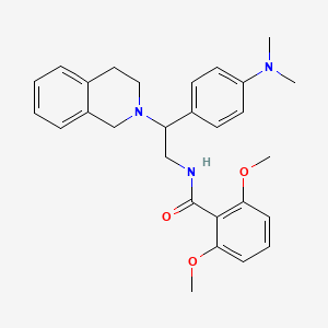 molecular formula C28H33N3O3 B2919549 N-(2-(3,4-二氢异喹啉-2(1H)-基)-2-(4-(二甲氨基)苯基)乙基)-2,6-二甲氧基苯甲酰胺 CAS No. 946287-25-8