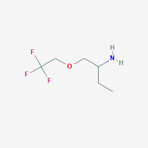 molecular formula C6H12F3NO B2919554 1-(2,2,2-三氟乙氧基)丁-2-胺 CAS No. 1247445-36-8