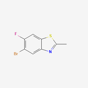 molecular formula C8H5BrFNS B2919562 5-Bromo-6-fluoro-2-methyl-1,3-benzothiazole CAS No. 1427433-44-0