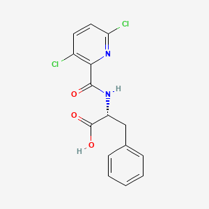 molecular formula C15H12Cl2N2O3 B2919563 (2R)-2-[(3,6-Dichloropyridine-2-carbonyl)amino]-3-phenylpropanoic acid CAS No. 1608747-66-5