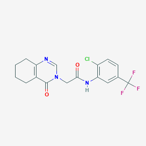 molecular formula C17H15ClF3N3O2 B2919565 N-(2-chloro-5-(trifluoromethyl)phenyl)-2-(4-oxo-5,6,7,8-tetrahydroquinazolin-3(4H)-yl)acetamide CAS No. 1251678-34-8