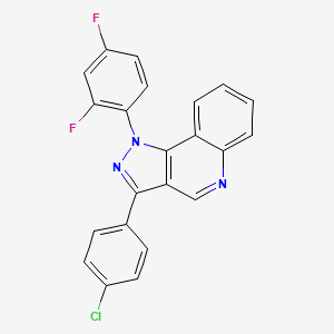 molecular formula C22H12ClF2N3 B2919568 3-(4-chlorophenyl)-1-(2,4-difluorophenyl)-1H-pyrazolo[4,3-c]quinoline CAS No. 932329-03-8