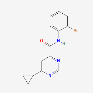 molecular formula C14H12BrN3O B2919581 N-(2-Bromophenyl)-6-cyclopropylpyrimidine-4-carboxamide CAS No. 2415463-06-6