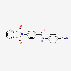 molecular formula C22H13N3O3 B2919582 N-(4-cyanophenyl)-4-(1,3-dioxoisoindolin-2-yl)benzamide CAS No. 955299-46-4